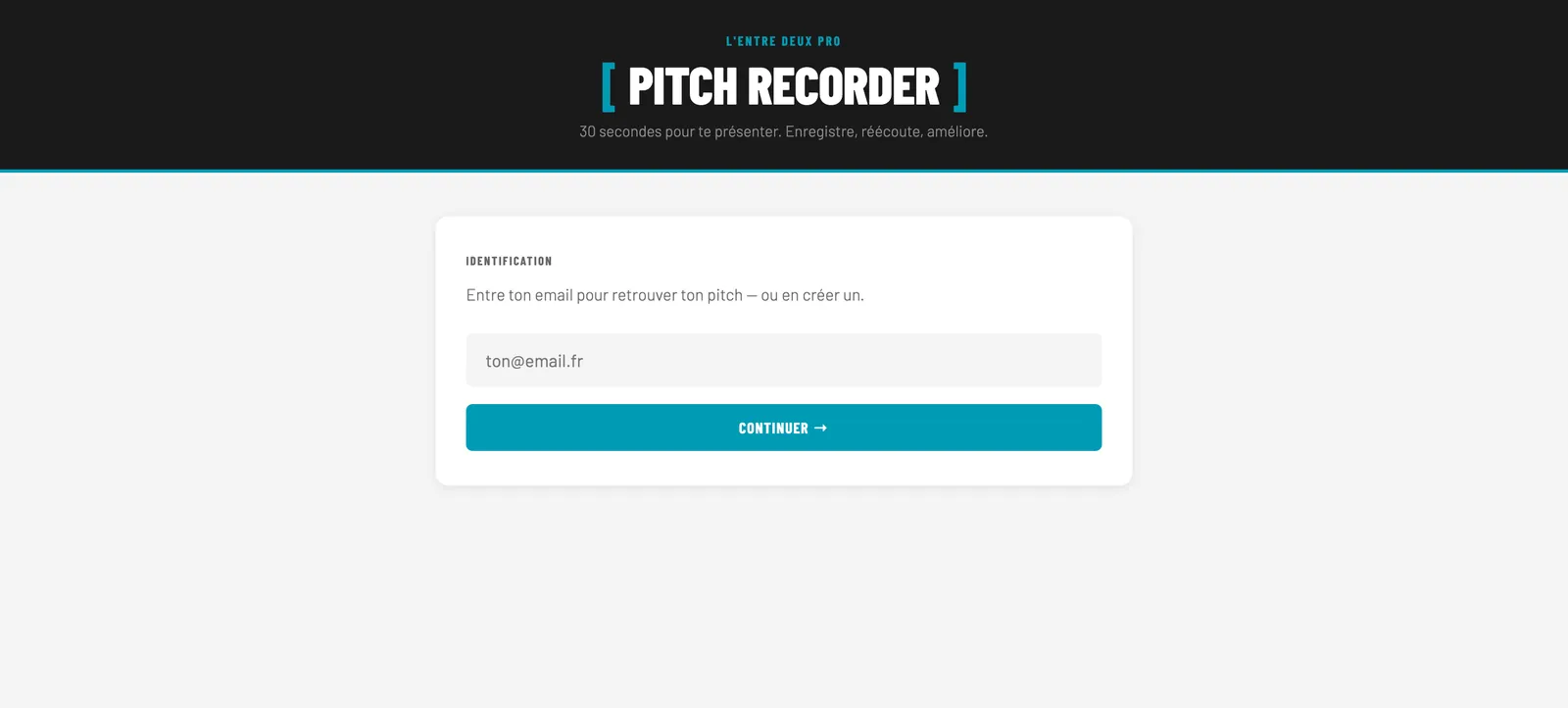 Pitch Recorder : 30 secondes pour se présenter, enregistre, réécoute, améliore