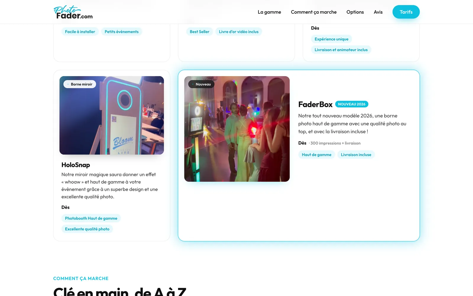 Cartes HoloSnap et FaderBox, nouveauté 2026