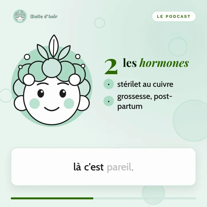 Vidéo du podcast : panneau numéroté sur les hormones